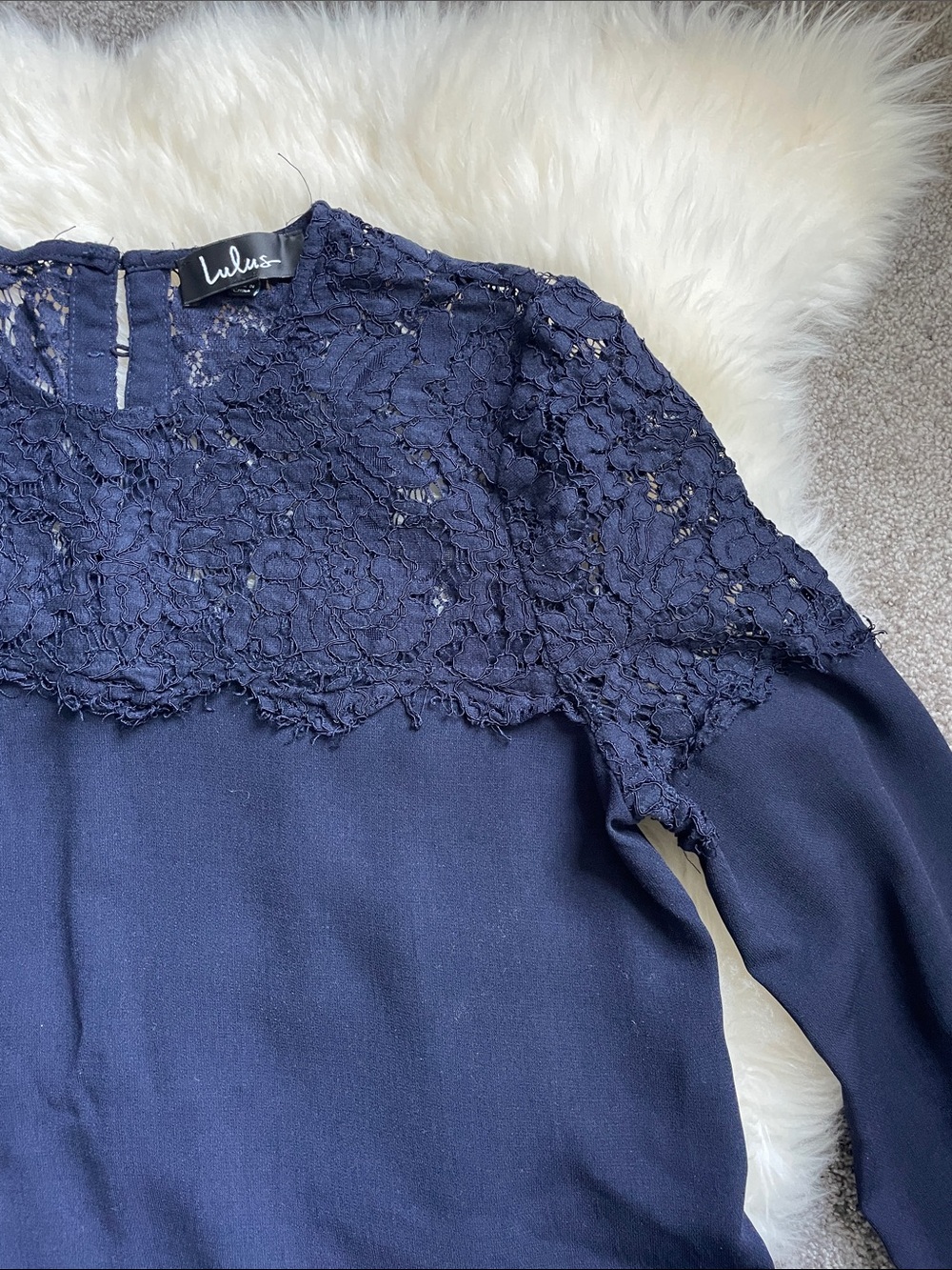 Lulus lace long sleeve blouse